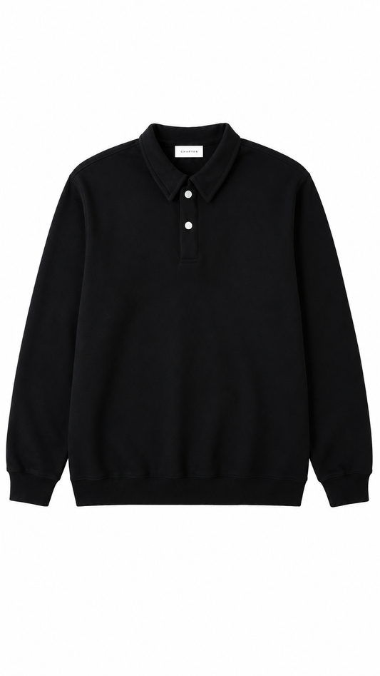 Collared long sleeve polo