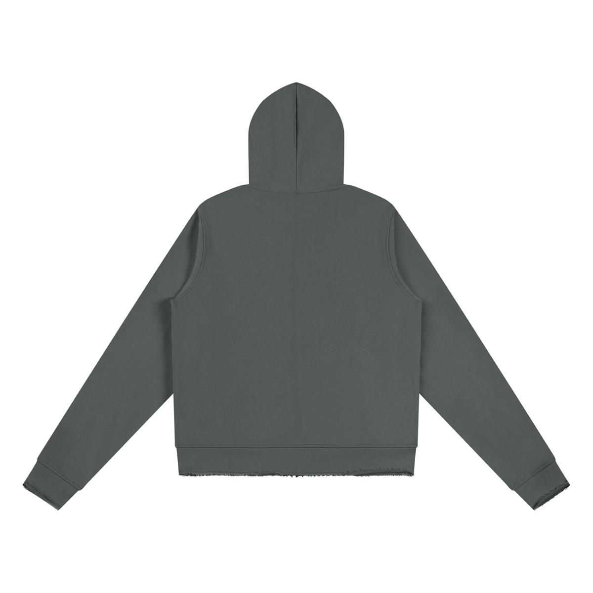 Essential Womens Raw Edge Zip Hoodie