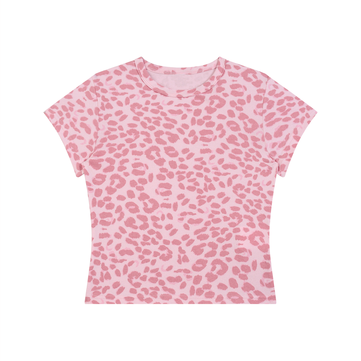 Women’s Leopard Print Crop Tee