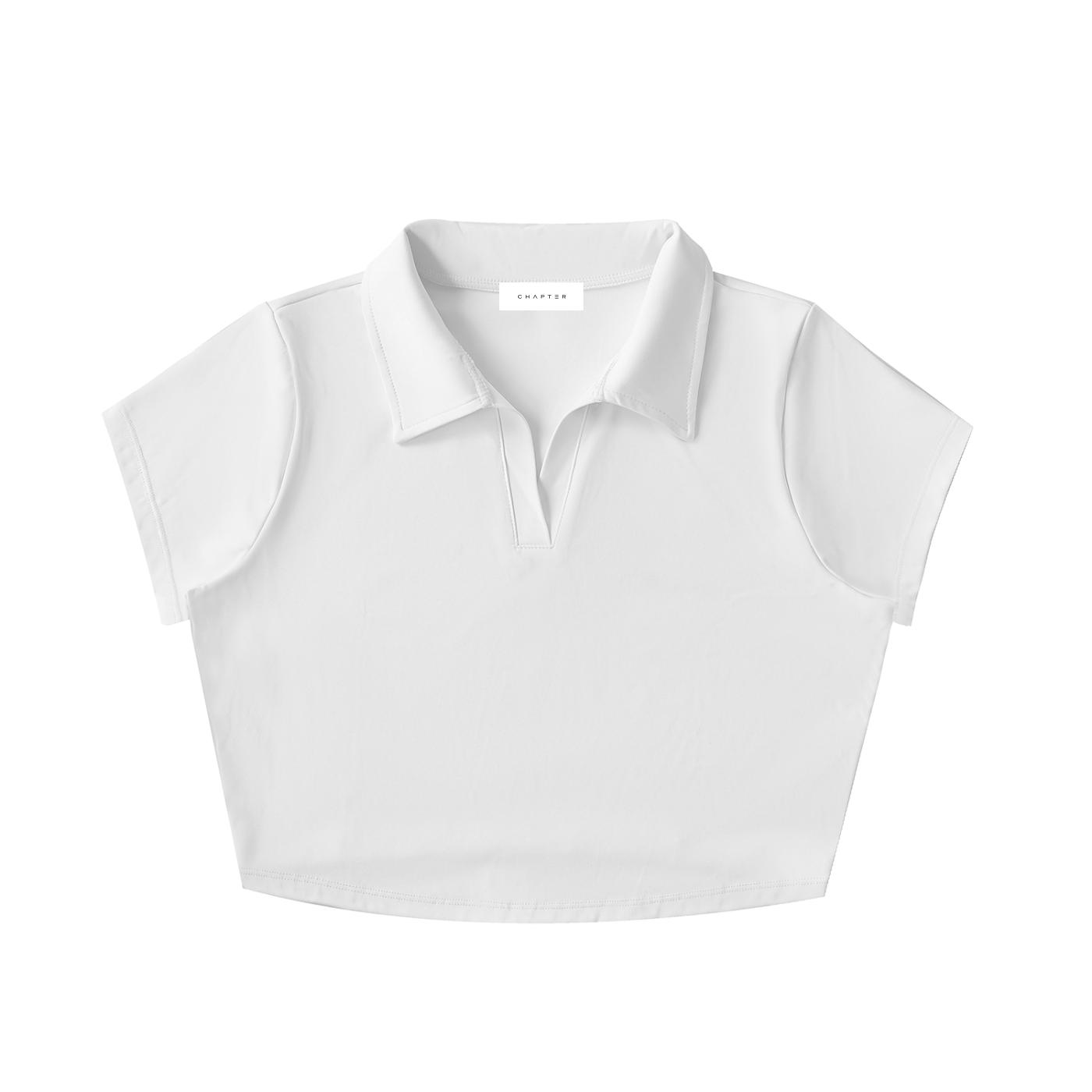 V-Neck Crop Top Polo