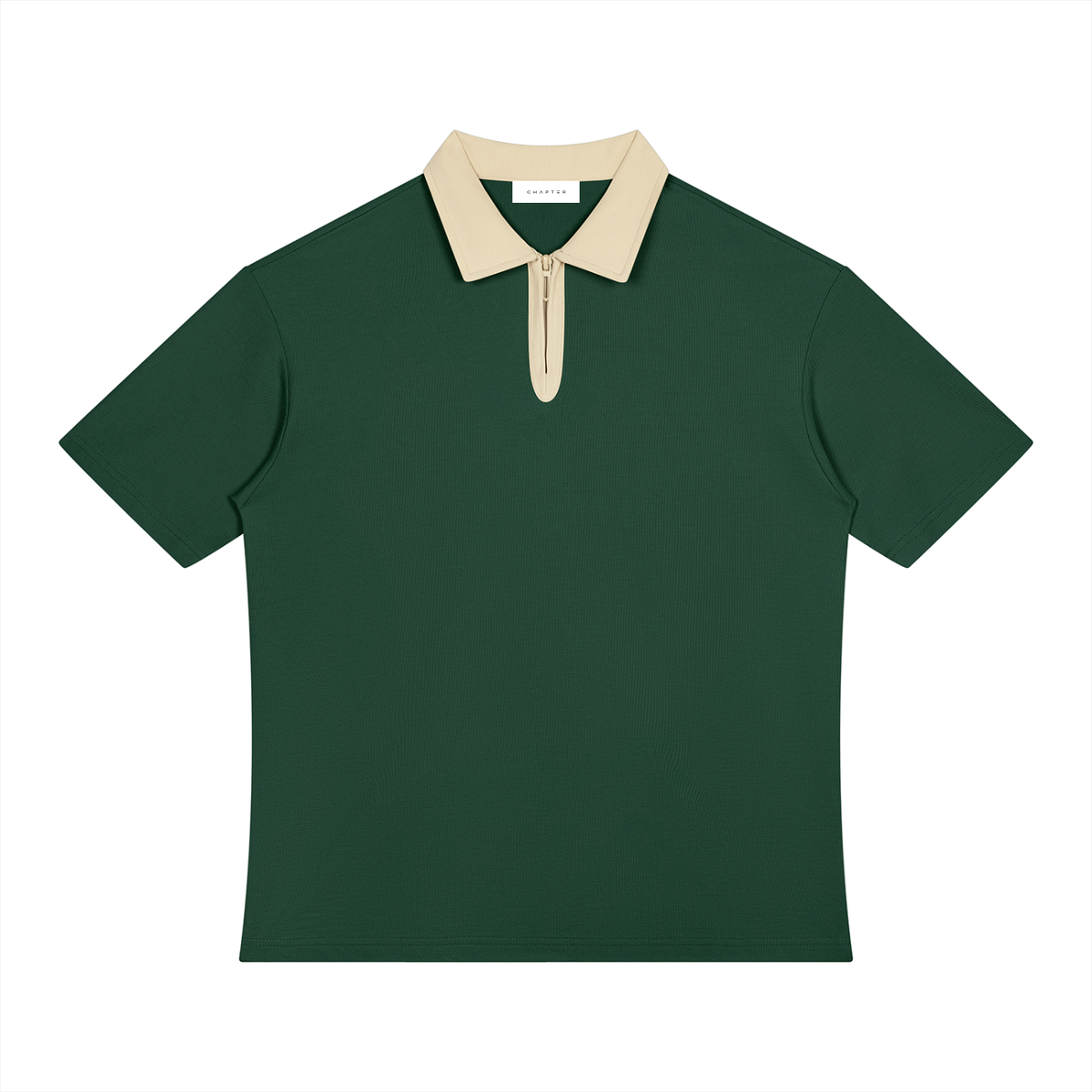 Contrast Quarter-Zip Polo