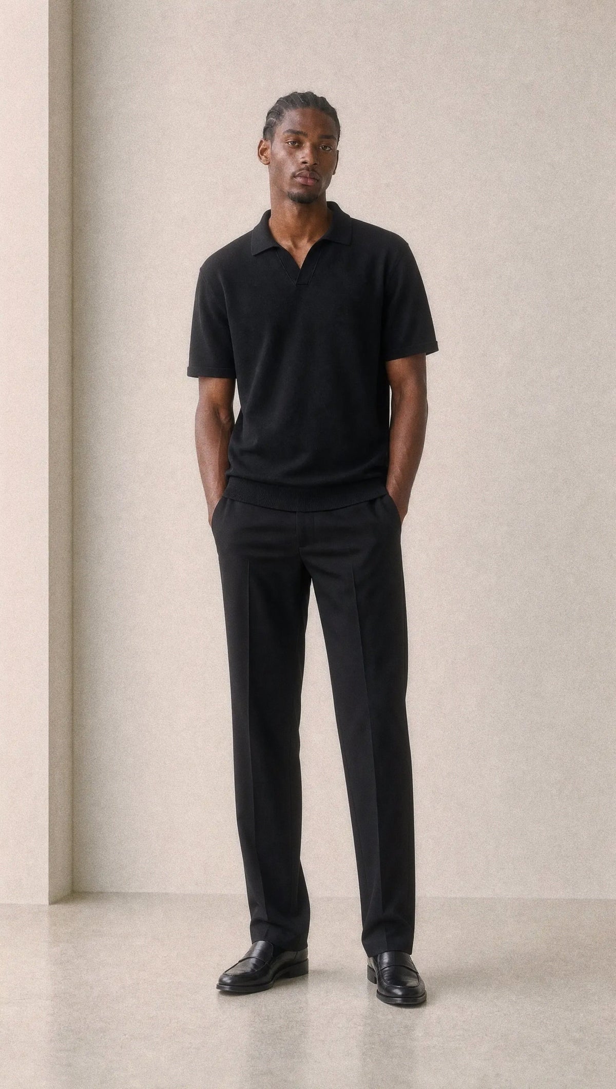 Essential Mens Knitted Polo