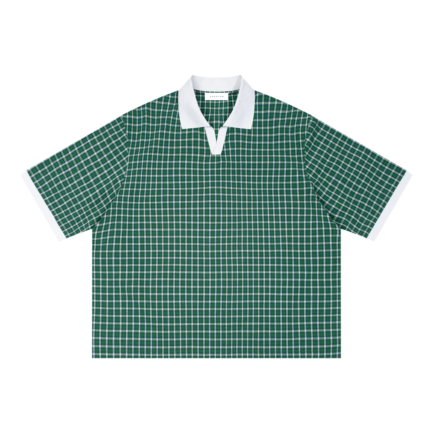 Plaid Color Block Polo