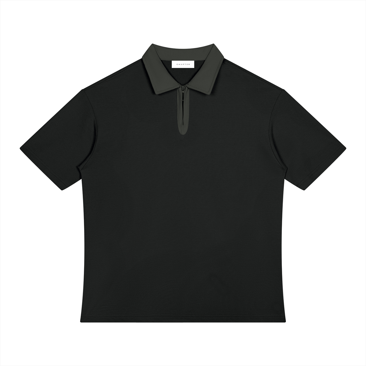 Contrast Quarter-Zip Polo
