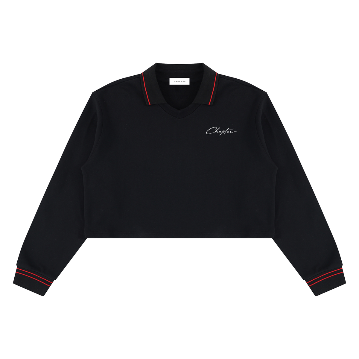 Essential Cropped Collared Sweatshirt