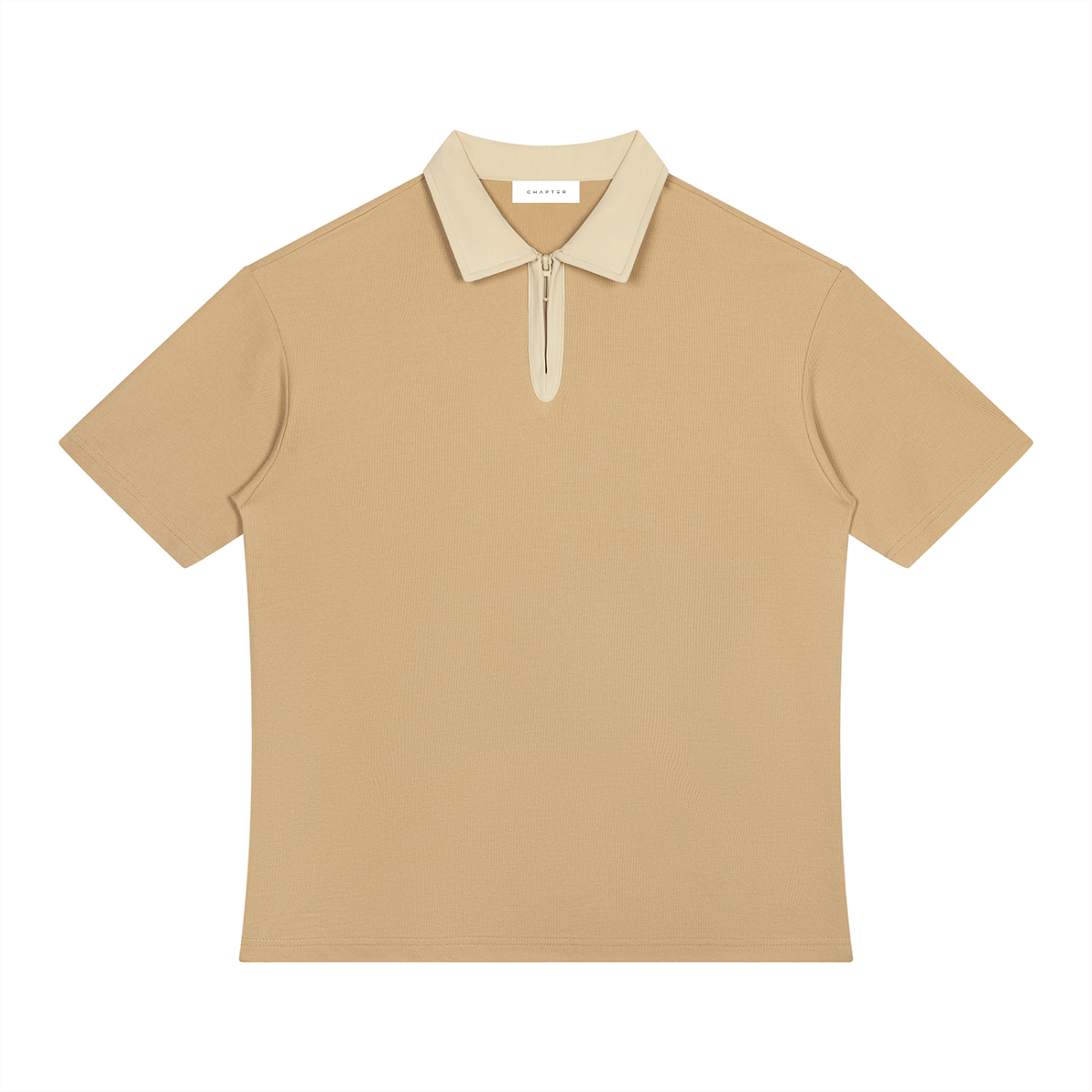 Contrast Quarter-Zip Polo