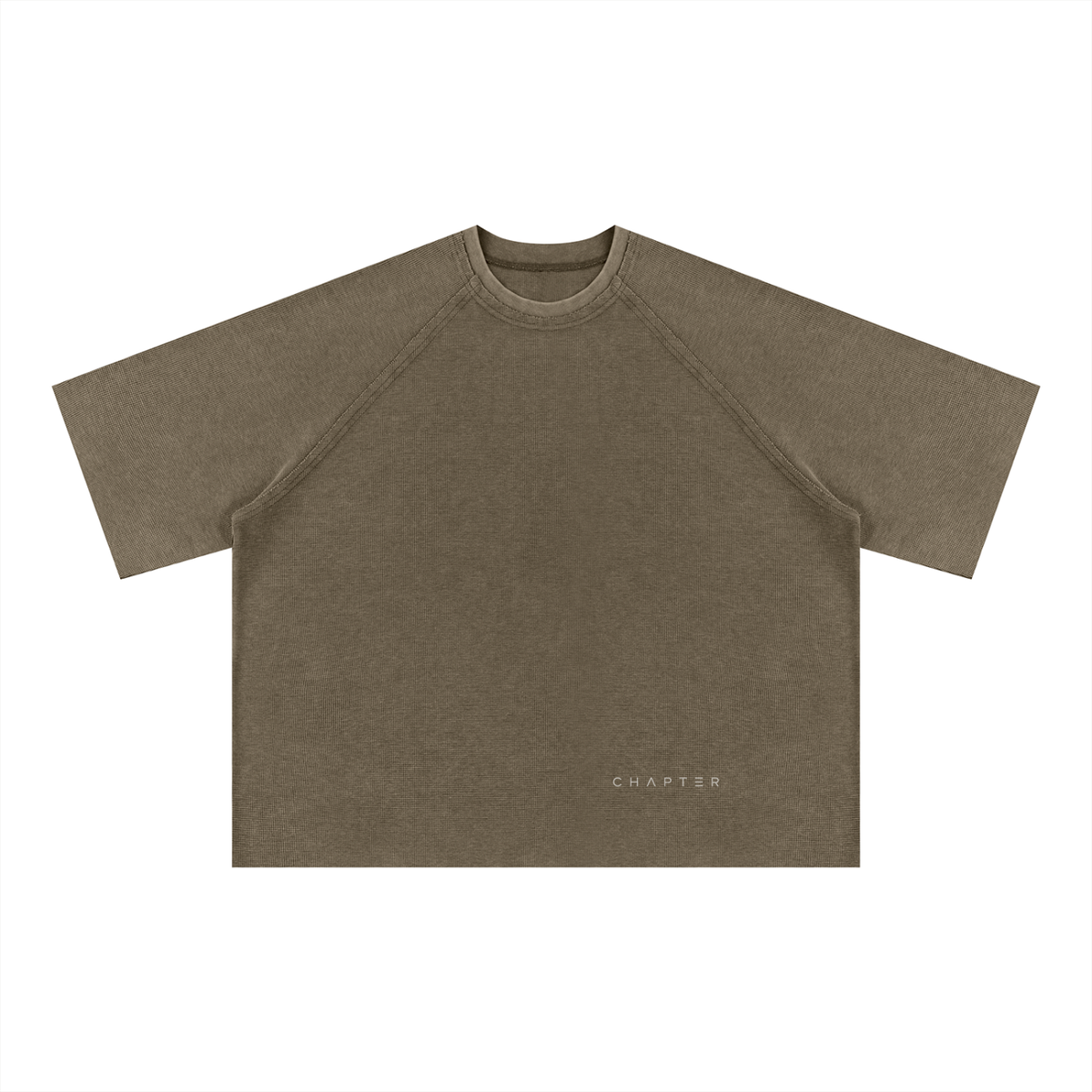 Unisex Mineral Wash Boxy Waffle T-Shirt