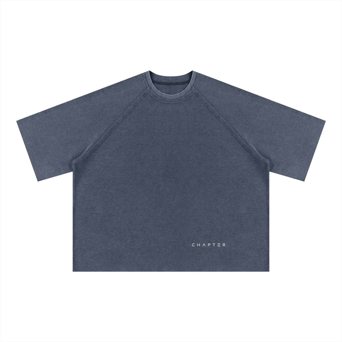 Unisex Mineral Wash Boxy Waffle T-Shirt