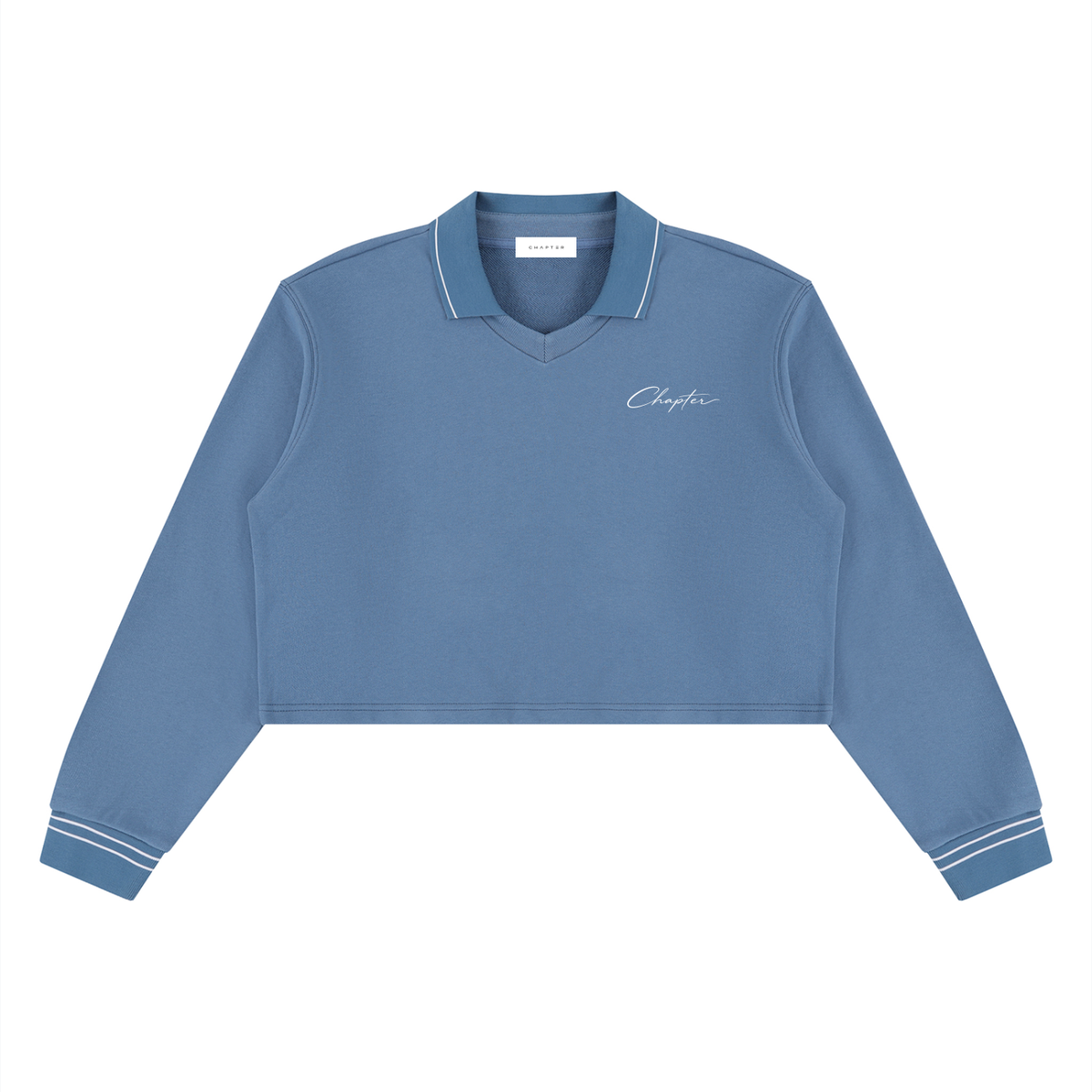 Essential Cropped Collared Sweatshirt