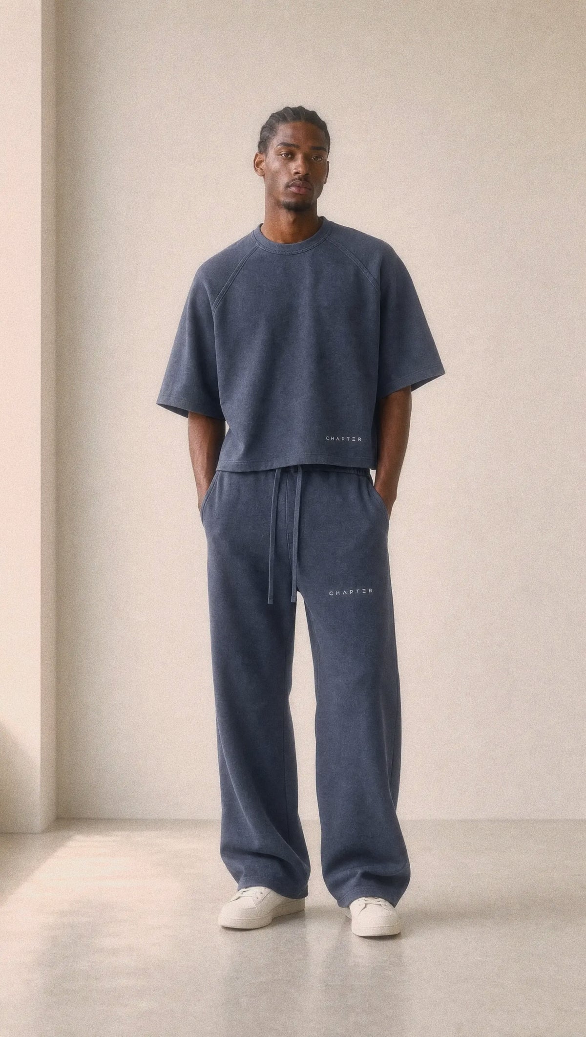 Vintage Snow Wash Straight-Leg Sweatpants