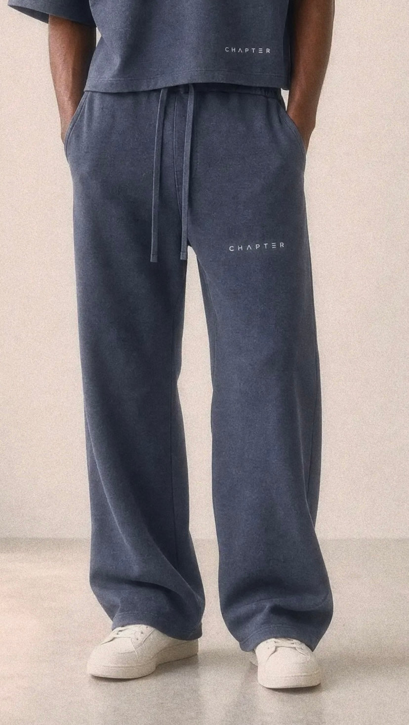Vintage Snow Wash Straight-Leg Sweatpants