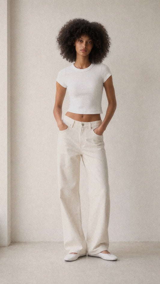 Essential Women's Cropped Blank tee
