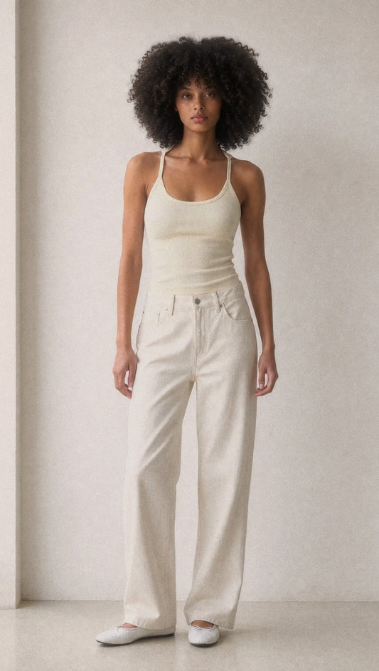 Slim Fit Ribbed Racerback Tank Top