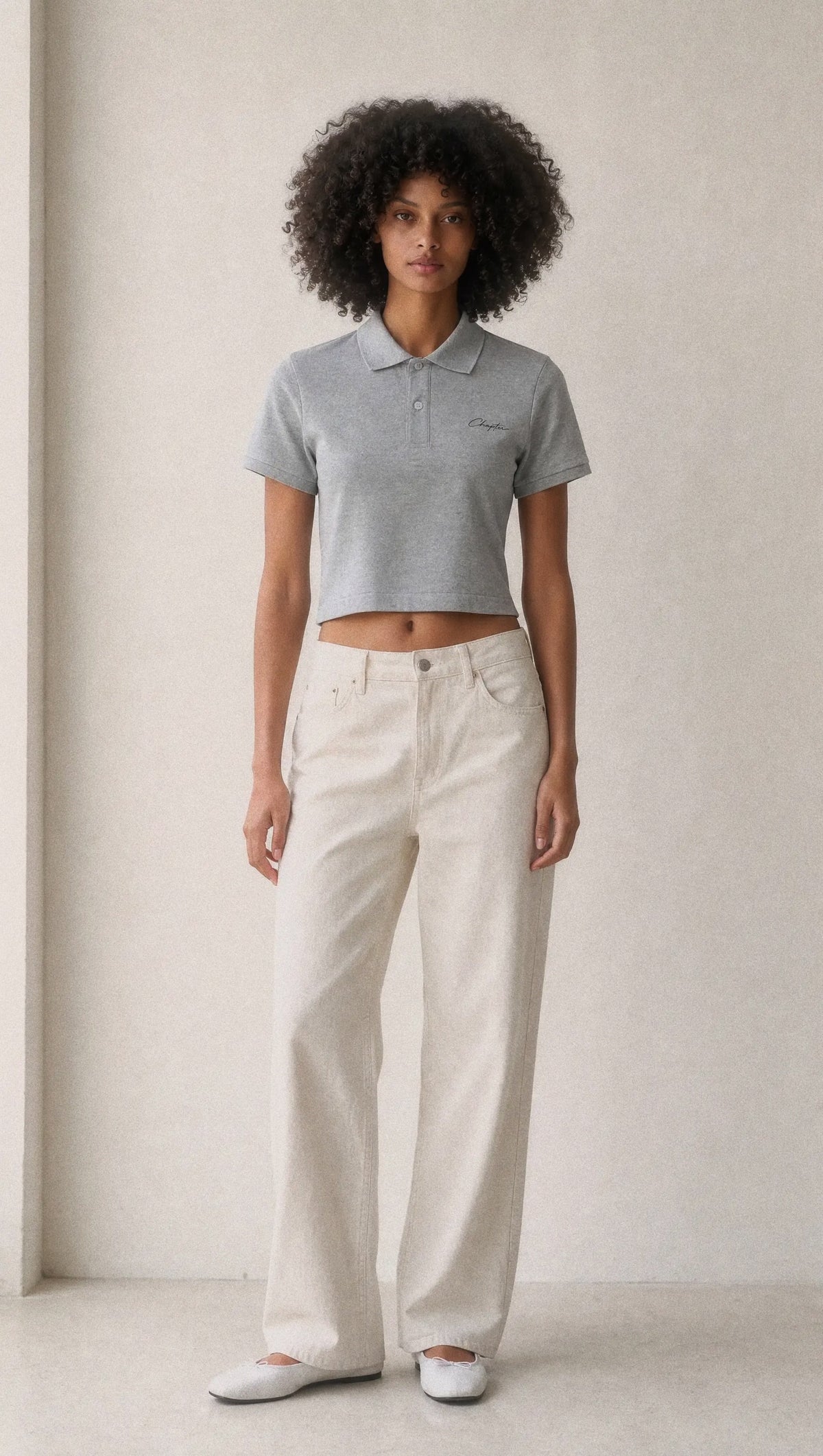 Essential Fitted Womens Cropped Polo