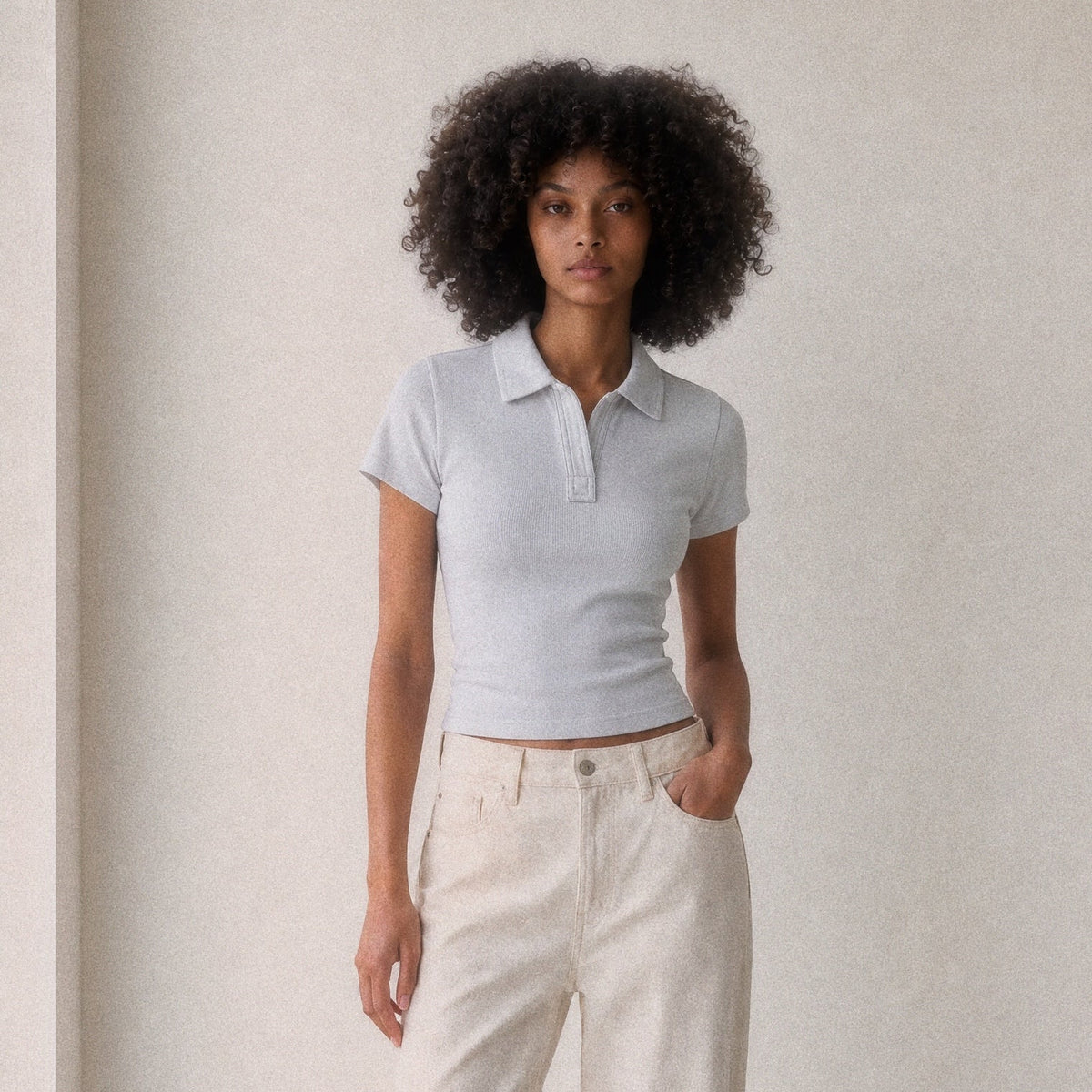 Essential Bodycon Short Sleeve Polo