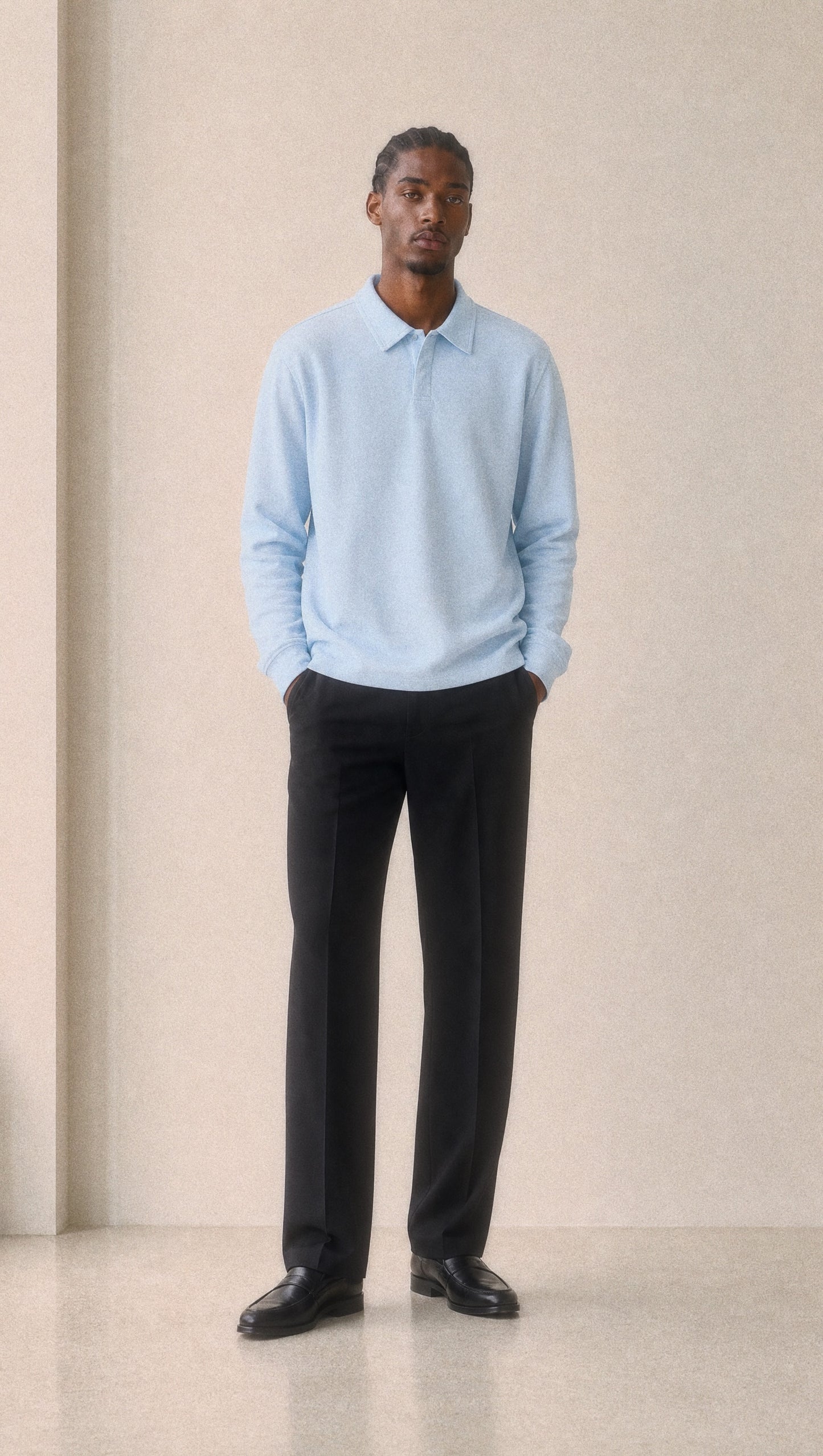 Essential Loose Long Sleeve Polo