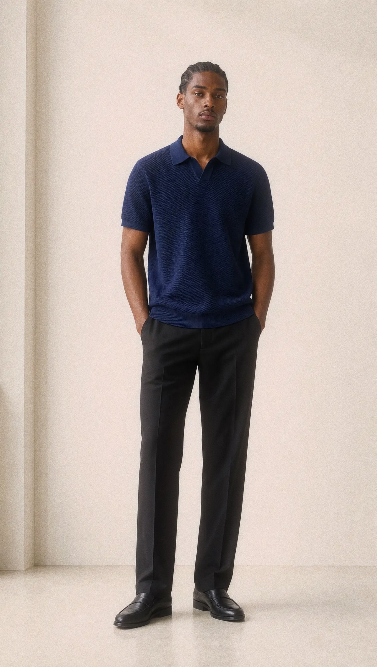 Essential Mens Knitted Polo