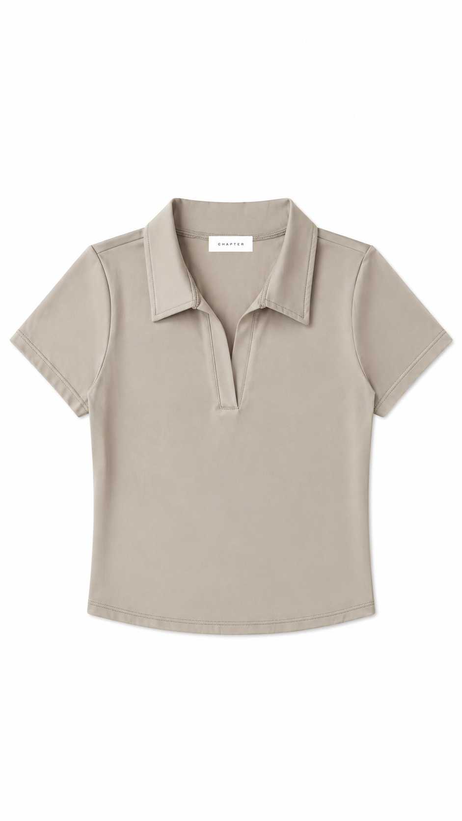 V-Neck Crop Top Polo