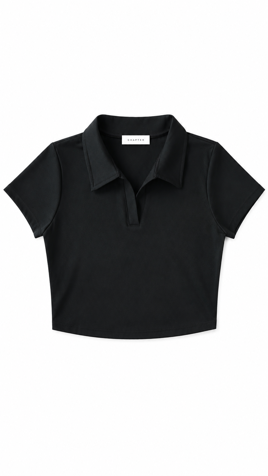 V-Neck Crop Top Polo