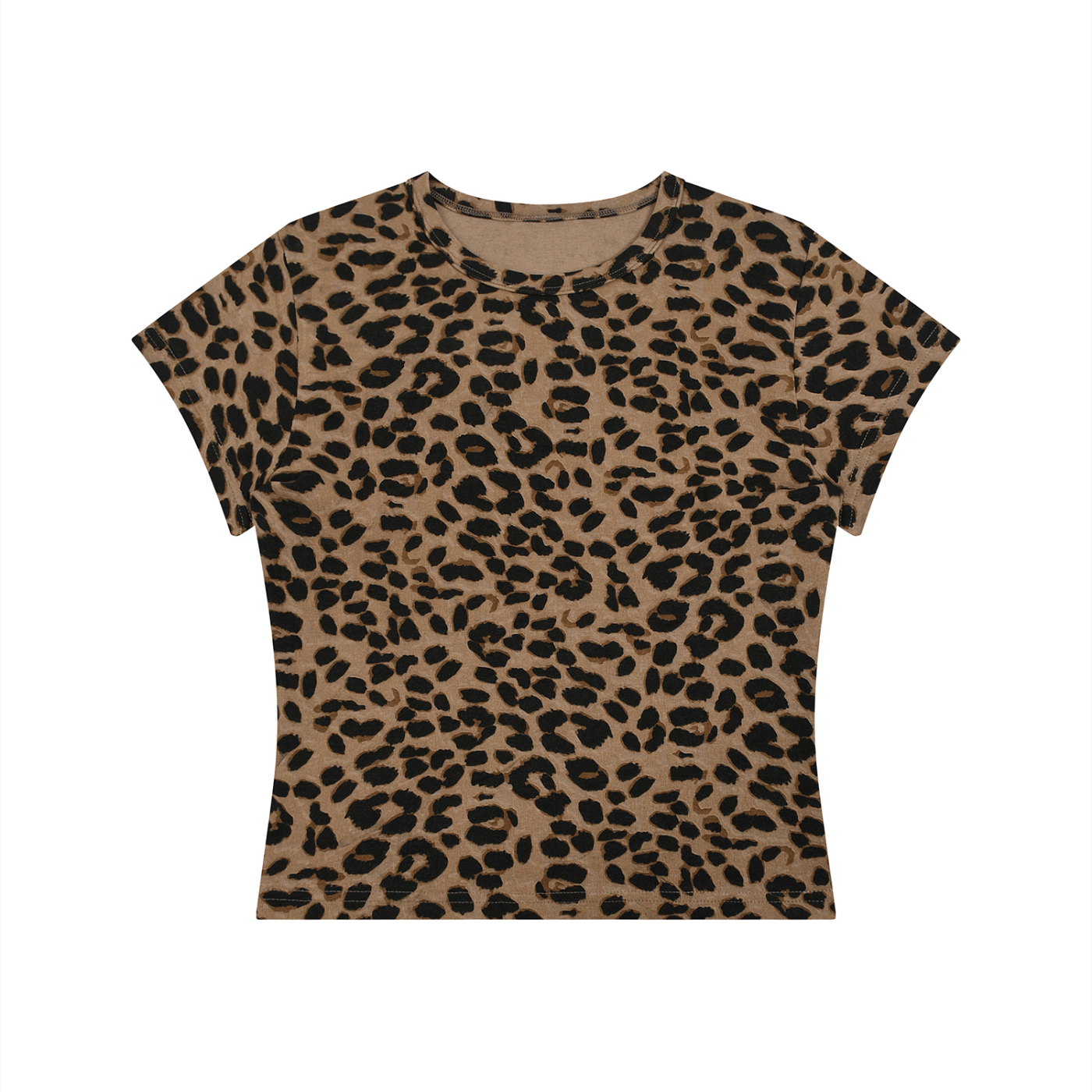 Women’s Leopard Print Crop Tee