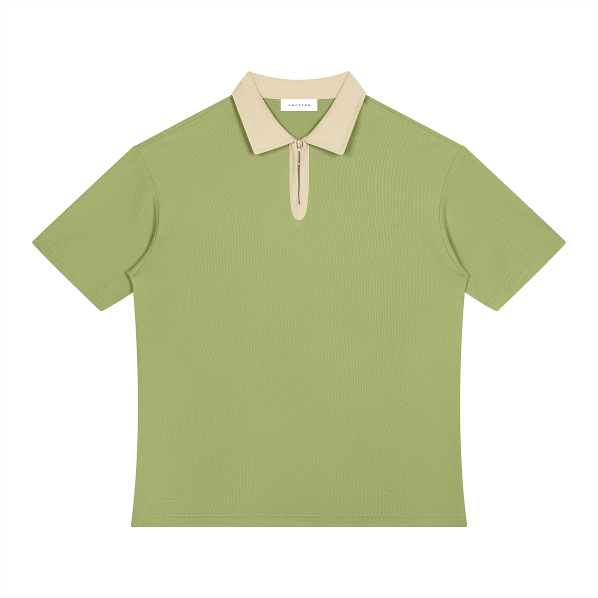 Contrast Quarter-Zip Polo