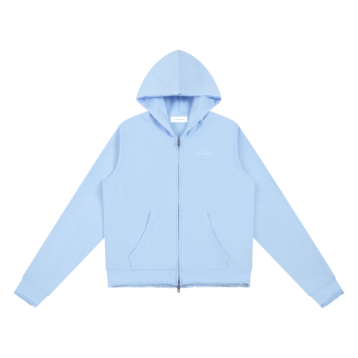 Essential Womens Raw Edge Zip Hoodie
