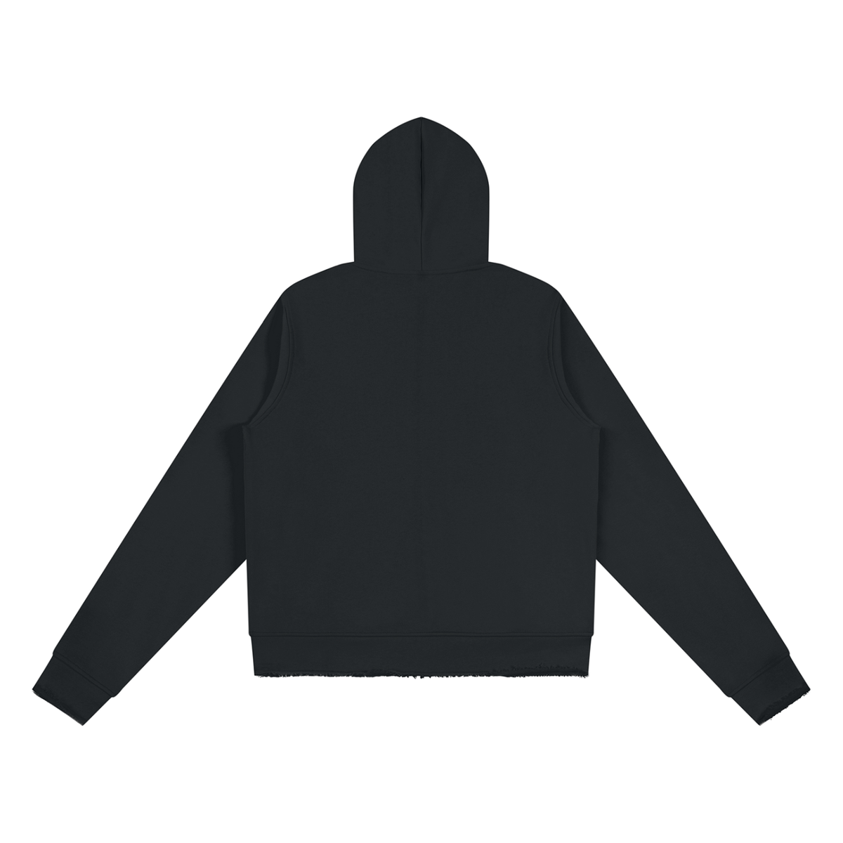 Essential Womens Raw Edge Zip Hoodie