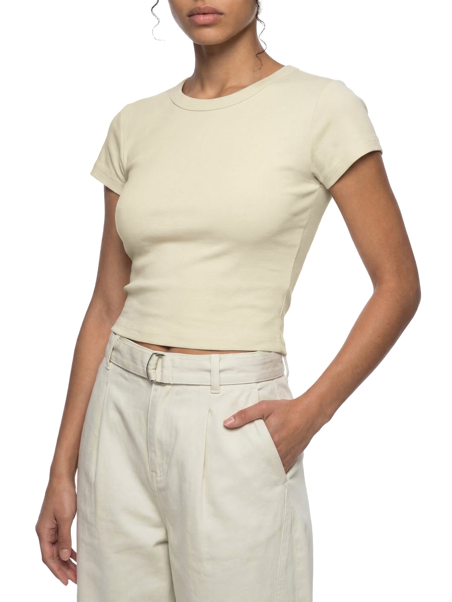 Belted Barrel-leg Chino Pants