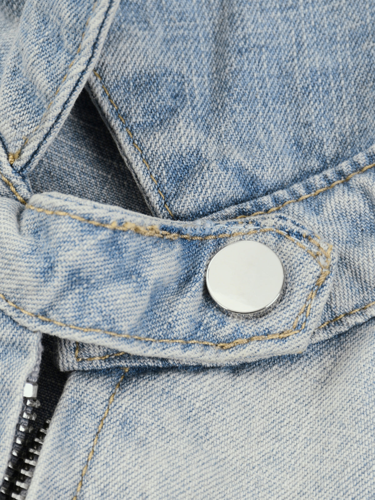 Vintage Wash Full-Zip Denim Jacket