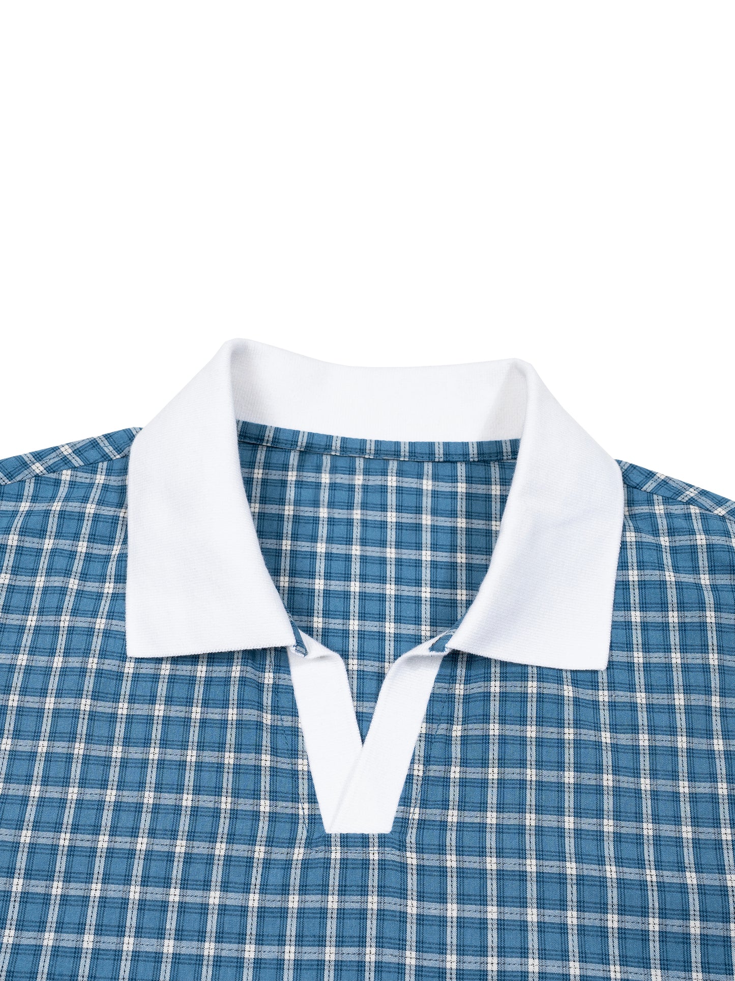 Plaid Color Block Polo
