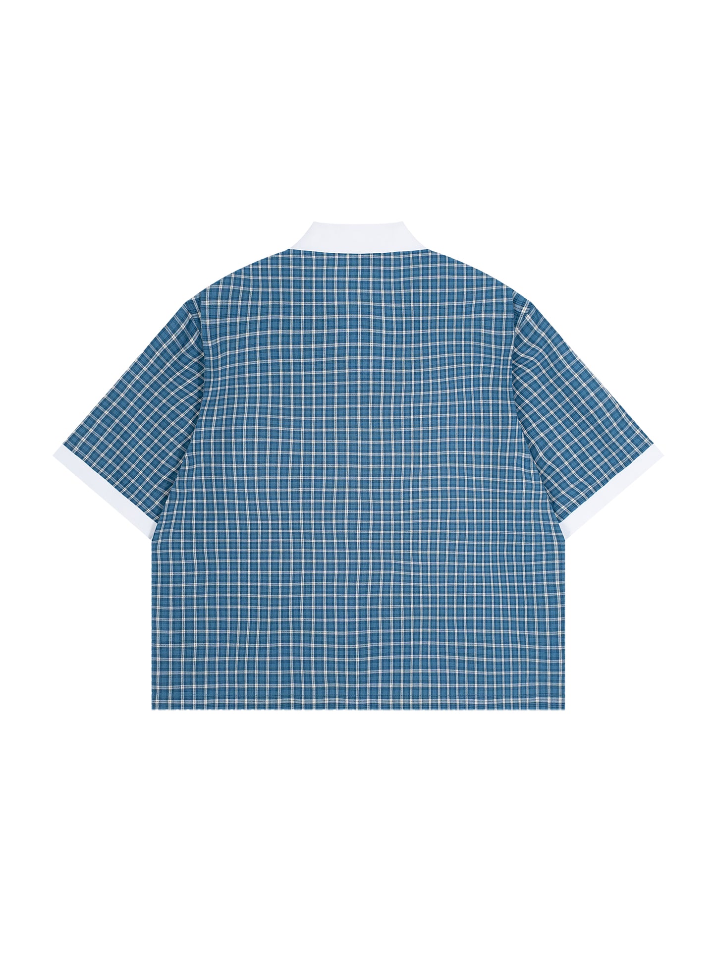 Plaid Color Block Polo