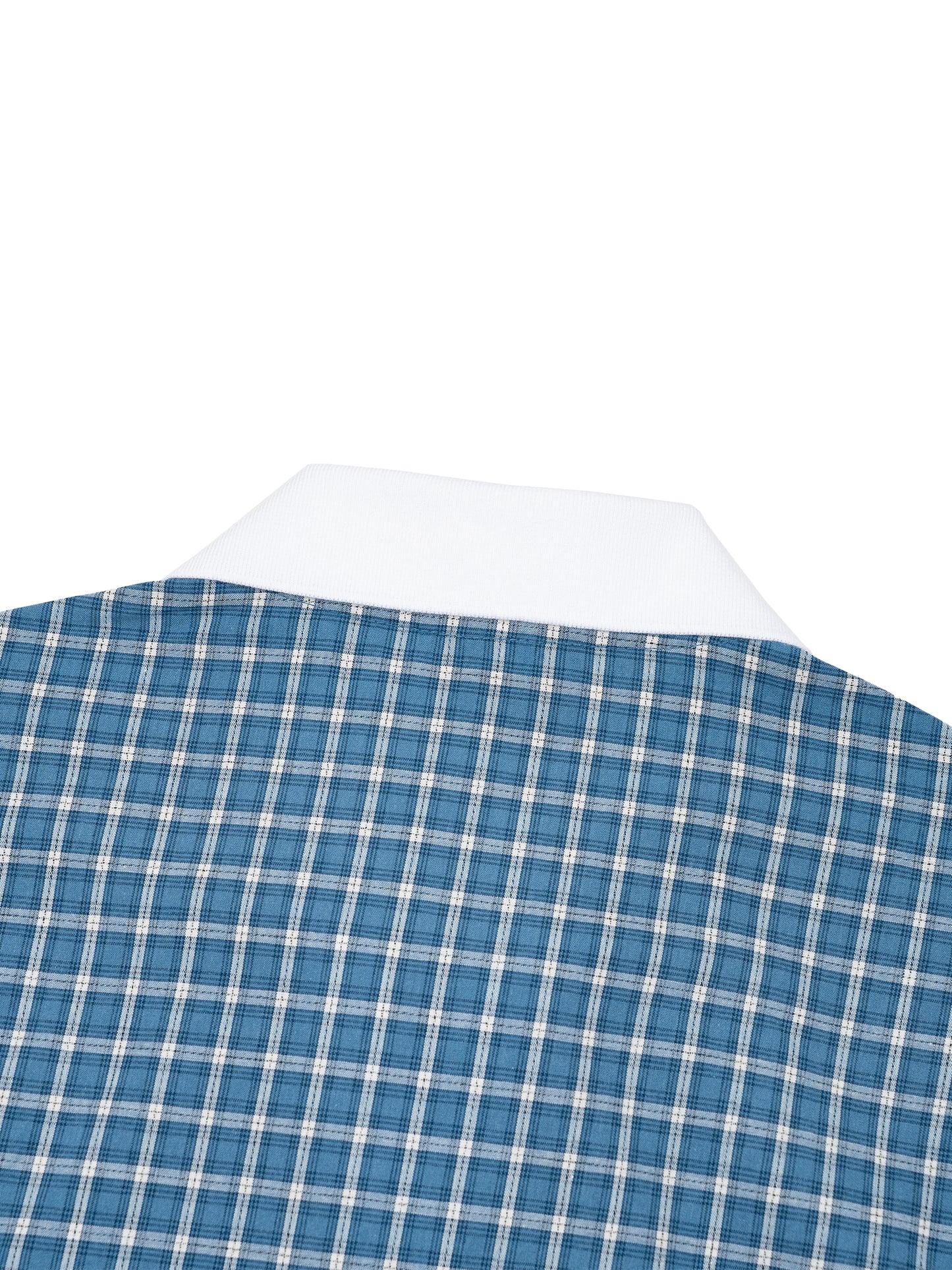 Plaid Color Block Polo