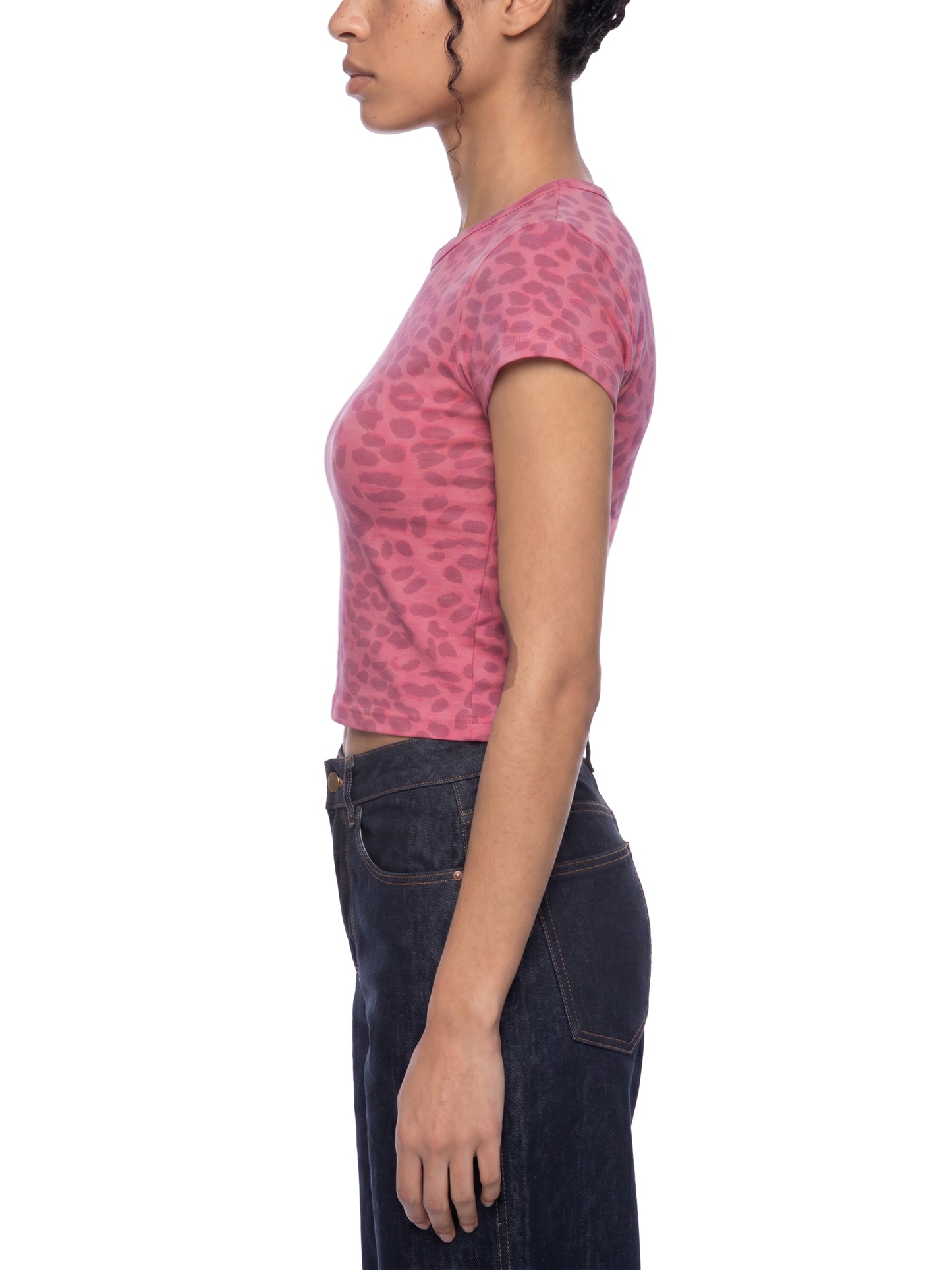 Women’s Leopard Print Crop Tee