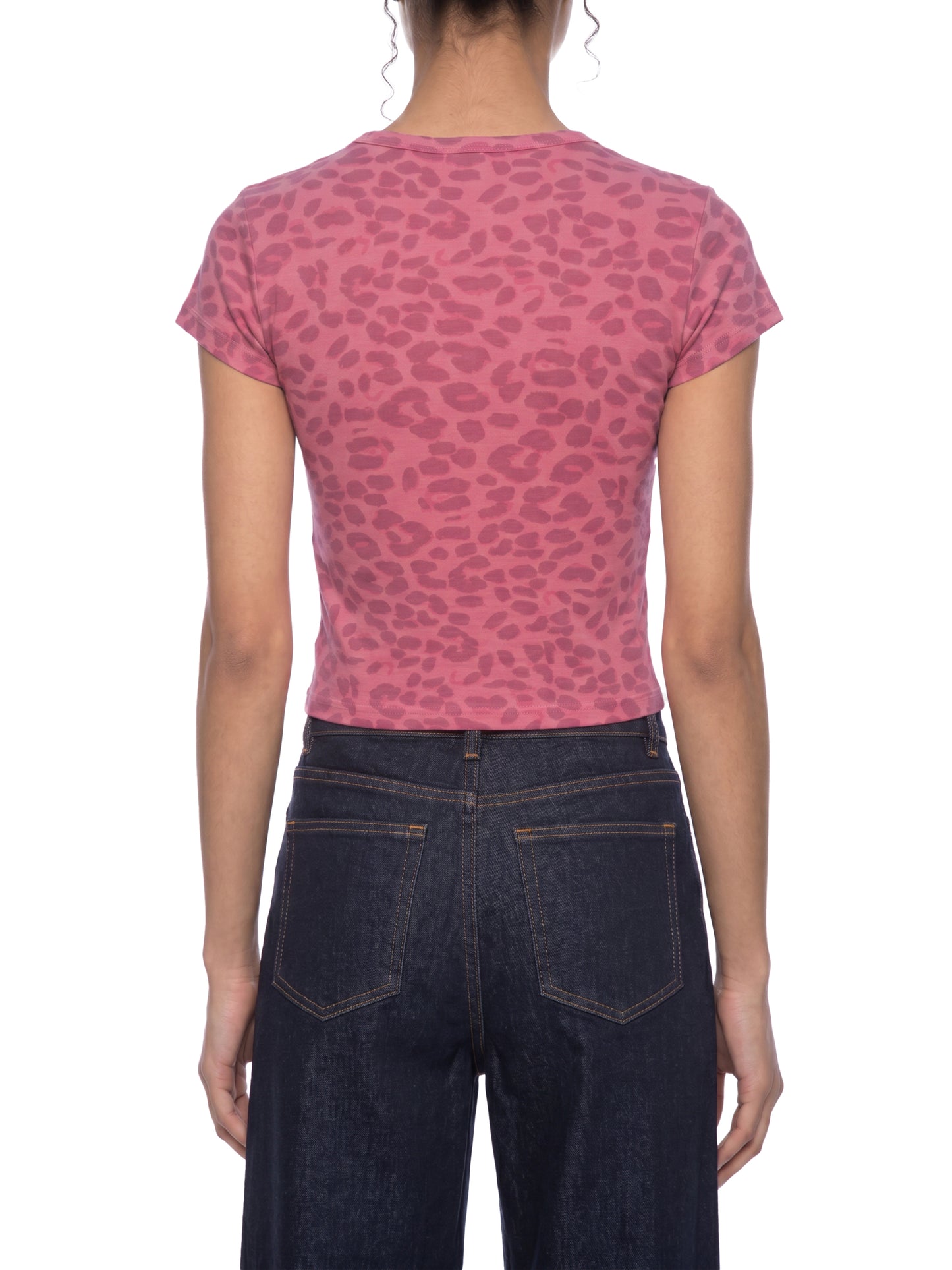 Women’s Leopard Print Crop Tee