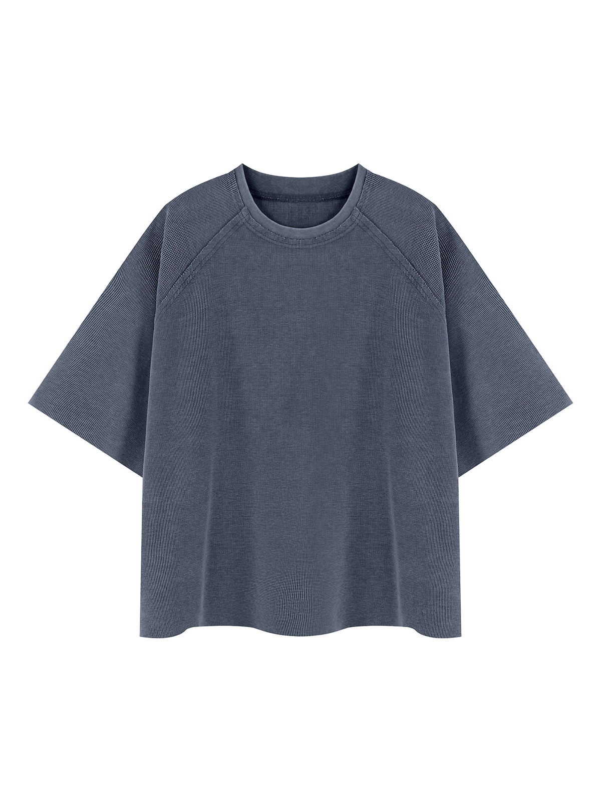Unisex Mineral Wash Boxy Waffle T-Shirt