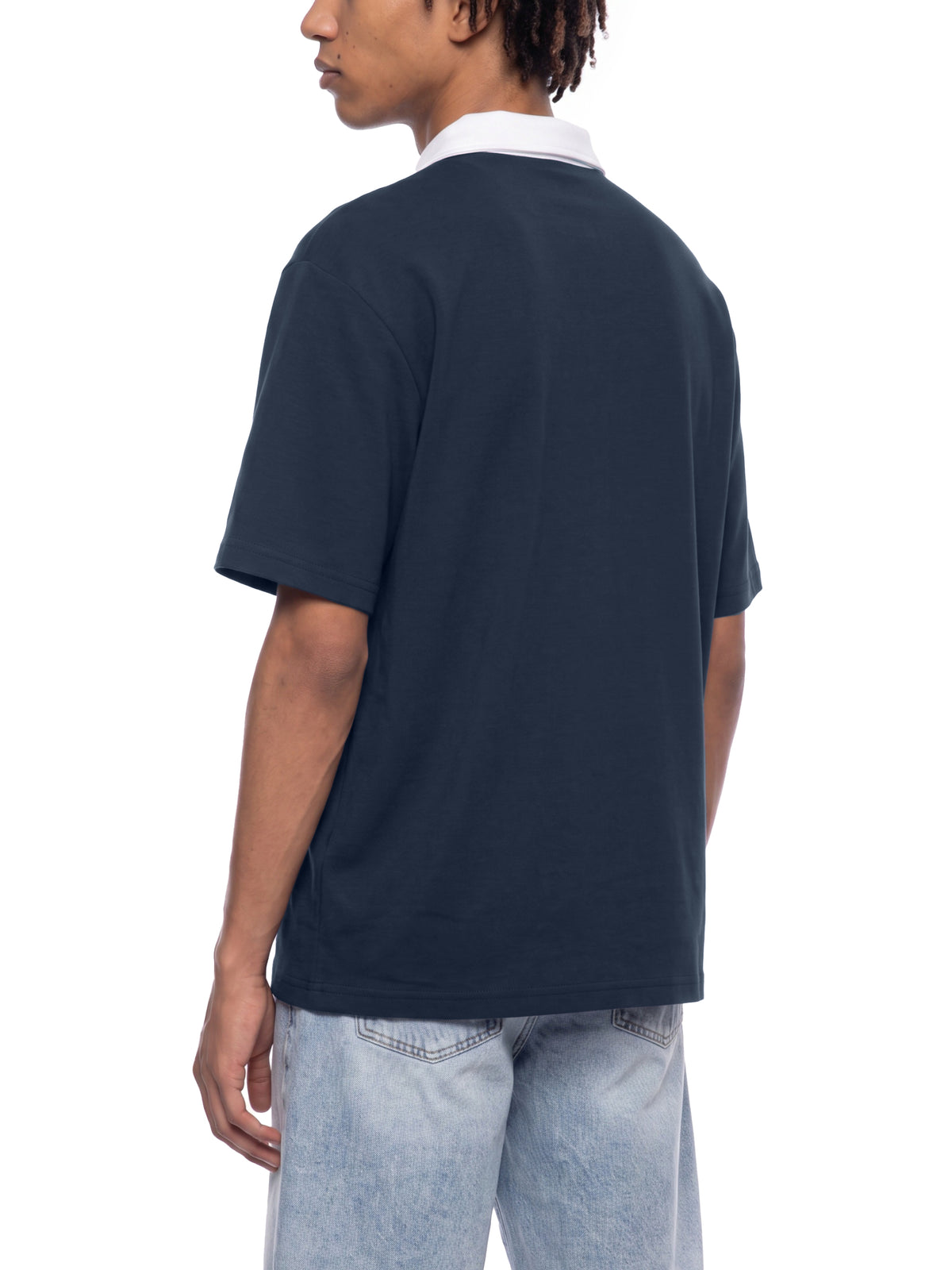 Contrast Quarter-Zip Polo