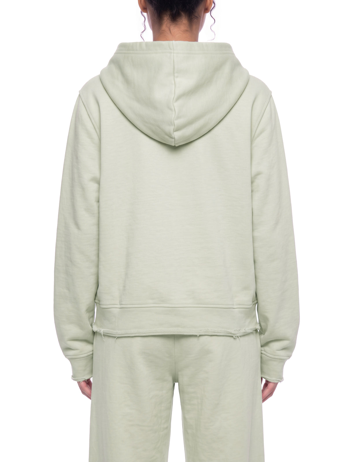 Essential Womens Raw Edge Zip Hoodie