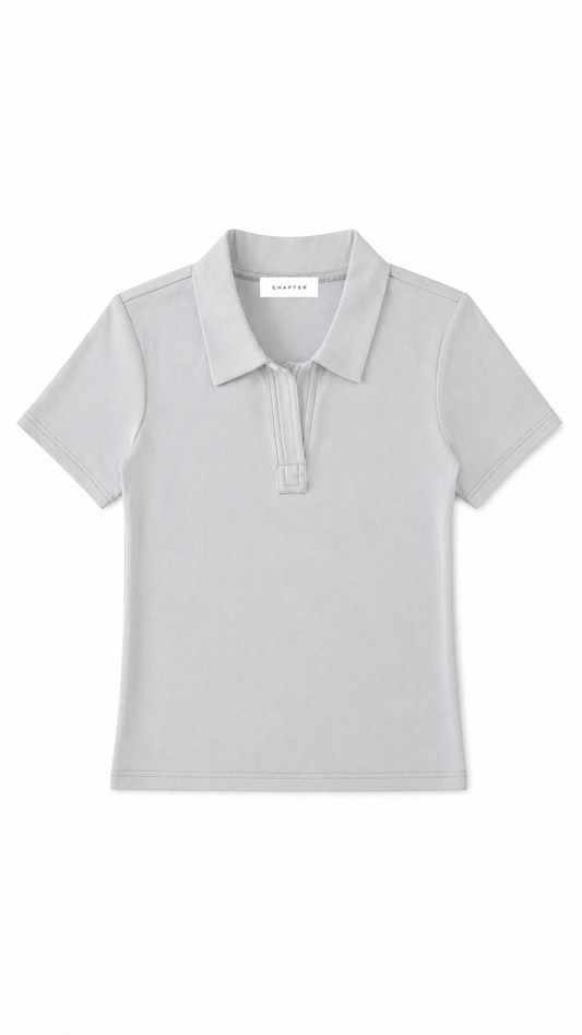 Bodycon Short Sleeve Polo Shirt
