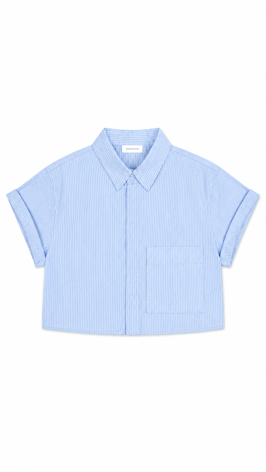 Essential Women’s Striped Cropped Shirt